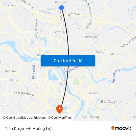 Tiên Dược to Hoàng Liệt map