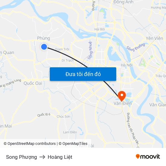 Song Phượng to Hoàng Liệt map