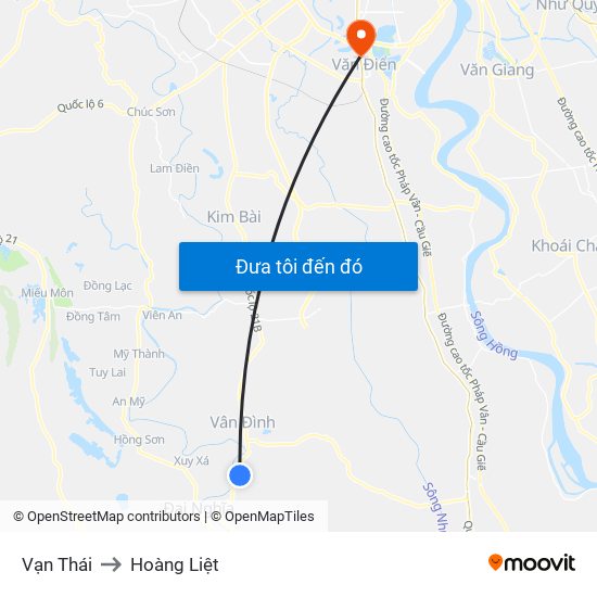 Vạn Thái to Hoàng Liệt map