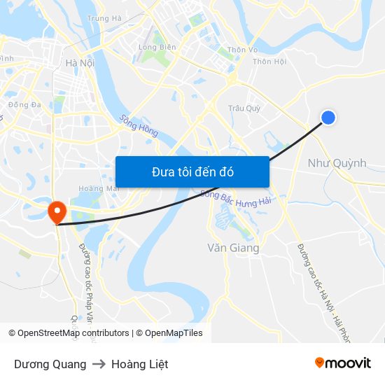 Dương Quang to Hoàng Liệt map