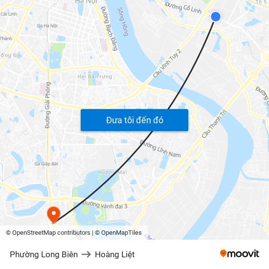 Phường Long Biên to Hoàng Liệt map