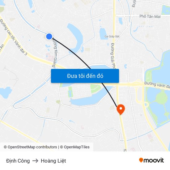 Định Công to Hoàng Liệt map