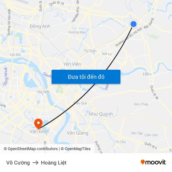 Võ Cường to Hoàng Liệt map