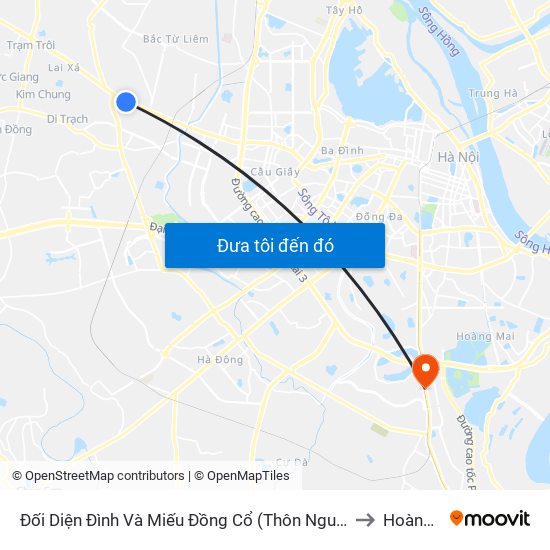 Đối Diện Đình Và Miếu Đồng Cổ (Thôn Nguyên Xá) - Đường 32 to Hoàng Liệt map