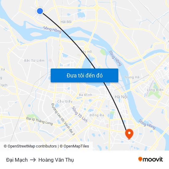 Đại Mạch to Hoàng Văn Thụ map