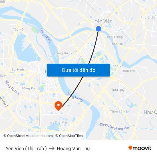 Yên Viên (Thị Trấn ) to Hoàng Văn Thụ map