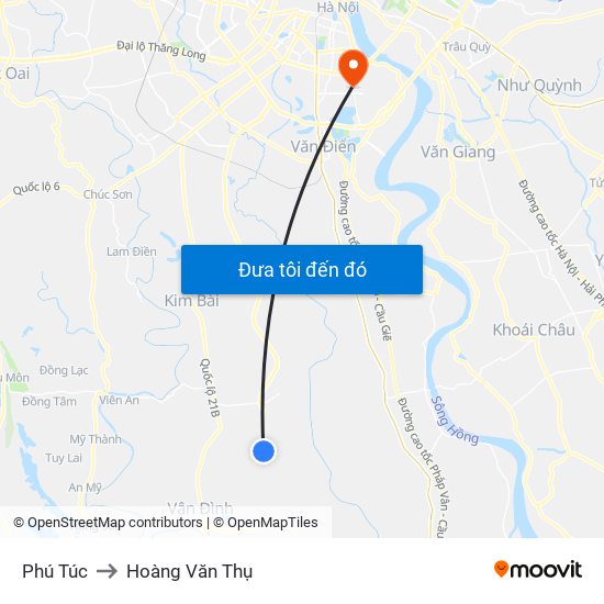 Phú Túc to Hoàng Văn Thụ map