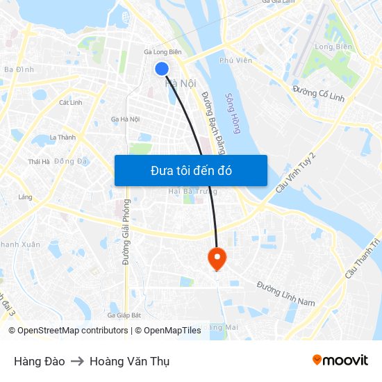 Hàng Đào to Hoàng Văn Thụ map