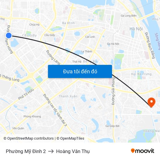 Phường Mỹ Đình 2 to Hoàng Văn Thụ map