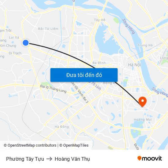 Phường Tây Tựu to Hoàng Văn Thụ map