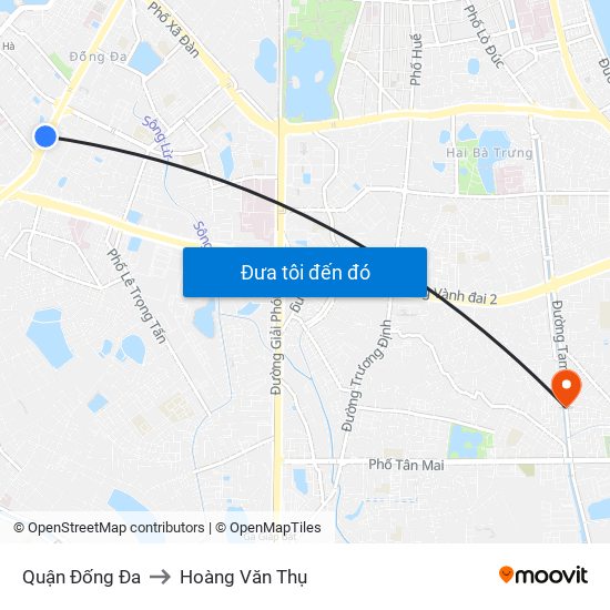 Quận Đống Đa to Hoàng Văn Thụ map