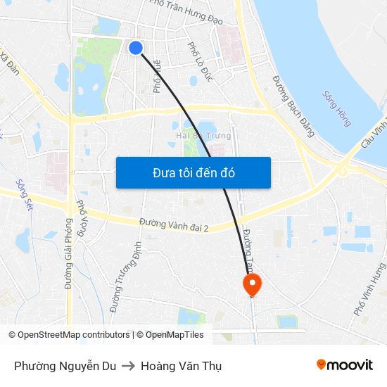 Phường Nguyễn Du to Hoàng Văn Thụ map