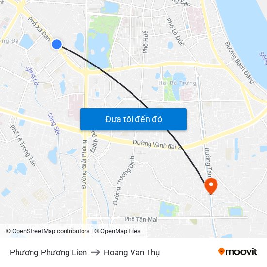 Phường Phương Liên to Hoàng Văn Thụ map
