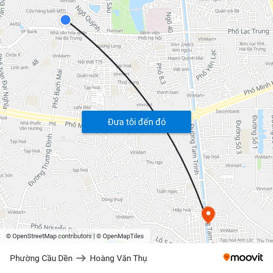 Phường Cầu Dền to Hoàng Văn Thụ map