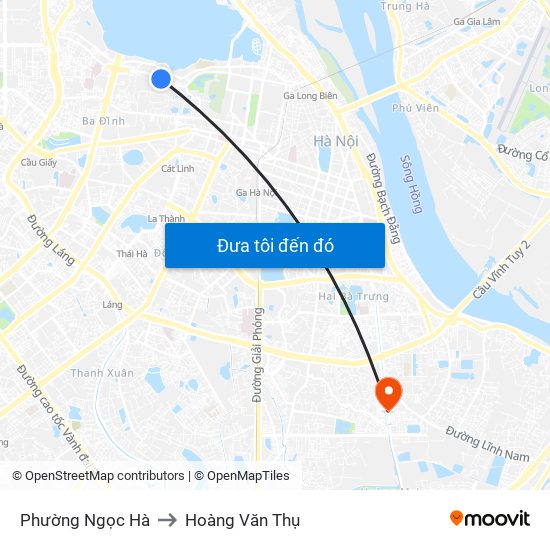 Phường Ngọc Hà to Hoàng Văn Thụ map