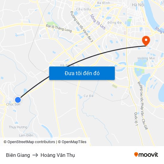 Biên Giang to Hoàng Văn Thụ map