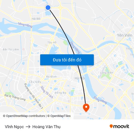 Vĩnh Ngọc to Hoàng Văn Thụ map