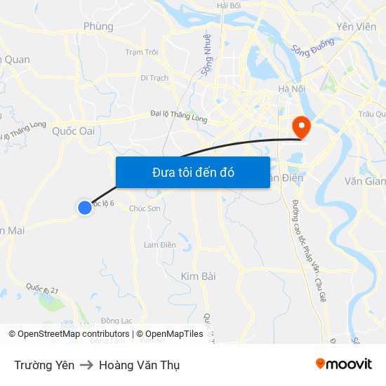 Trường Yên to Hoàng Văn Thụ map