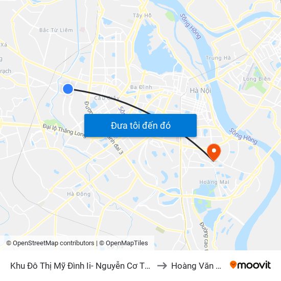 Khu Đô Thị Mỹ Đình Ii- Nguyễn Cơ Thạch to Hoàng Văn Thụ map