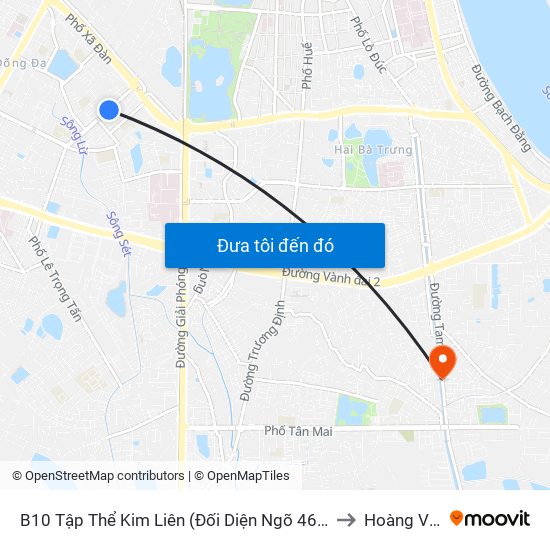 B10 Tập Thể Kim Liên (Đối Diện Ngõ 46b Phạm Ngọc Thạch) to Hoàng Văn Thụ map