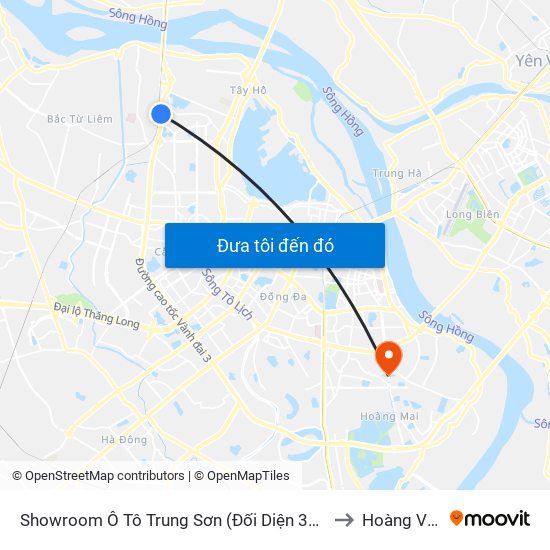 Showroom Ô Tô Trung Sơn (Đối Diện 315 Phạm Văn Đồng) to Hoàng Văn Thụ map