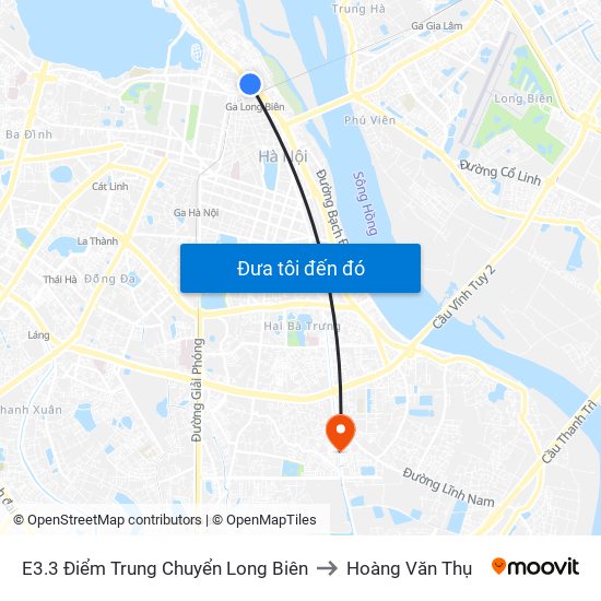 E3.3 Điểm Trung Chuyển Long Biên to Hoàng Văn Thụ map