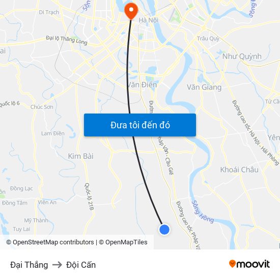 Đại Thắng to Đội Cấn map