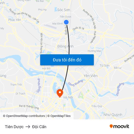 Tiên Dược to Đội Cấn map