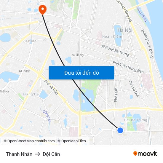 Thanh Nhàn to Đội Cấn map