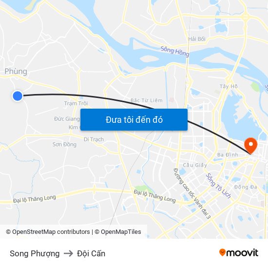 Song Phượng to Đội Cấn map