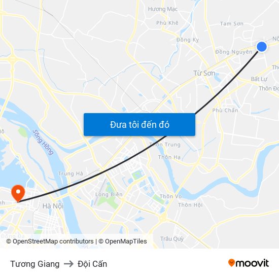 Tương Giang to Đội Cấn map