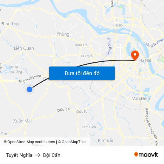 Tuyết Nghĩa to Đội Cấn map