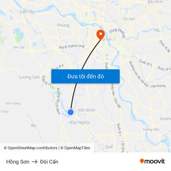 Hồng Sơn to Đội Cấn map