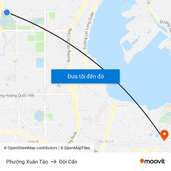 Phường Xuân Tảo to Đội Cấn map