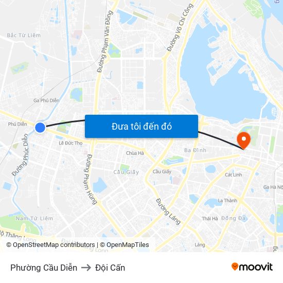 Phường Cầu Diễn to Đội Cấn map