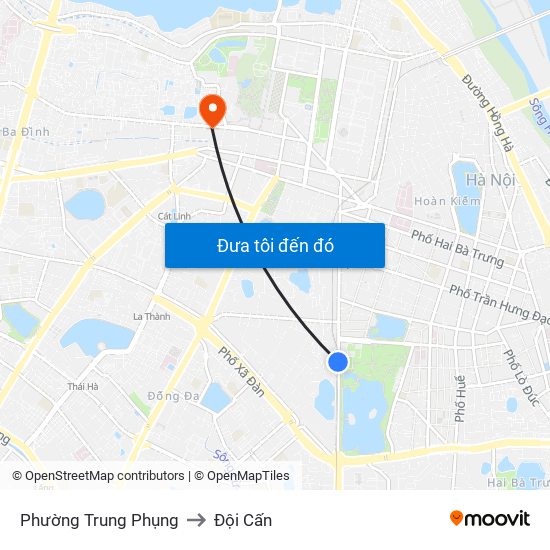 Phường Trung Phụng to Đội Cấn map