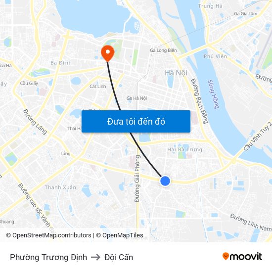 Phường Trương Định to Đội Cấn map