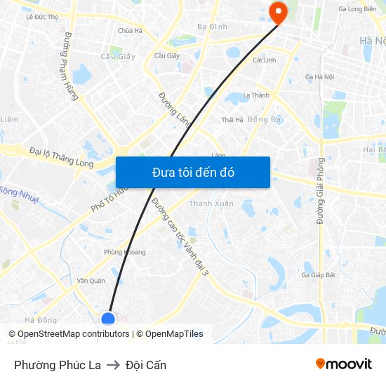 Phường Phúc La to Đội Cấn map