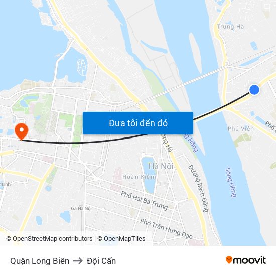 Quận Long Biên to Đội Cấn map