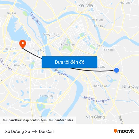 Xã Dương Xá to Đội Cấn map