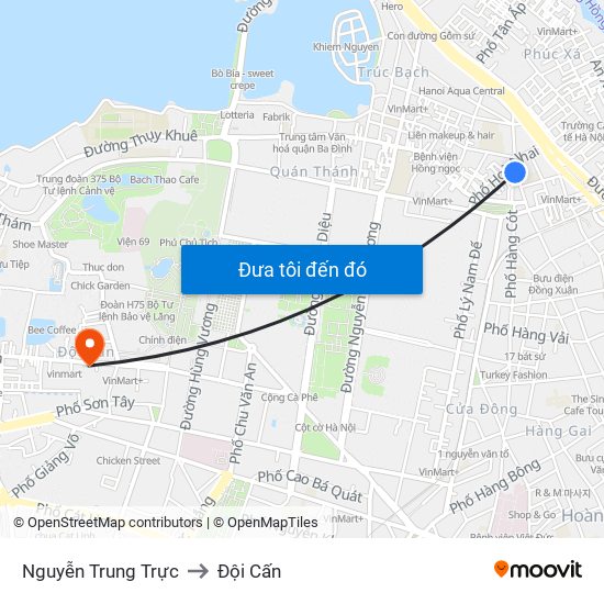 Nguyễn Trung Trực to Đội Cấn map