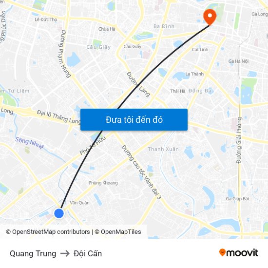 Quang Trung to Đội Cấn map