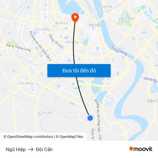 Ngũ Hiệp to Đội Cấn map