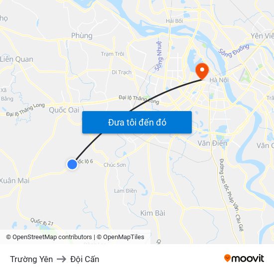 Trường Yên to Đội Cấn map