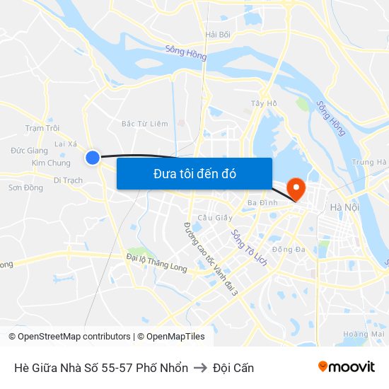 Hè Giữa Nhà Số 55-57 Phố Nhổn to Đội Cấn map