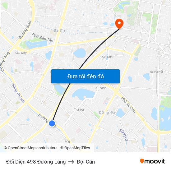 Đối Diện 498 Đường Láng to Đội Cấn map