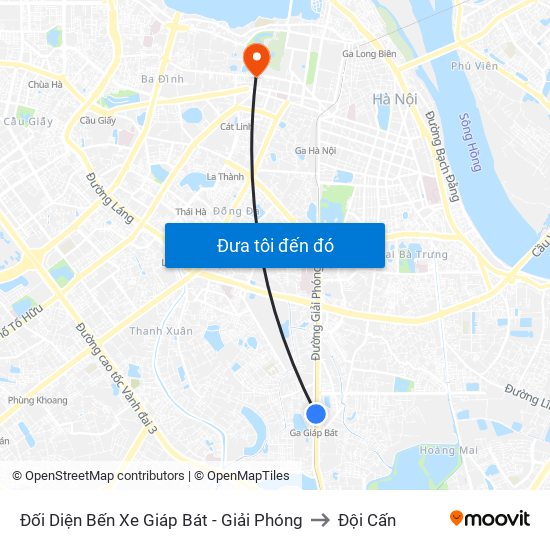 Đối Diện Bến Xe Giáp Bát - Giải Phóng to Đội Cấn map