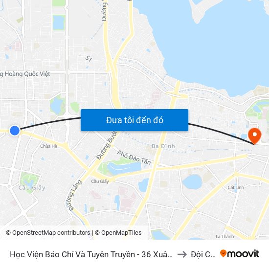 Học Viện Báo Chí Và Tuyên Truyền - 36 Xuân Thủy to Đội Cấn map