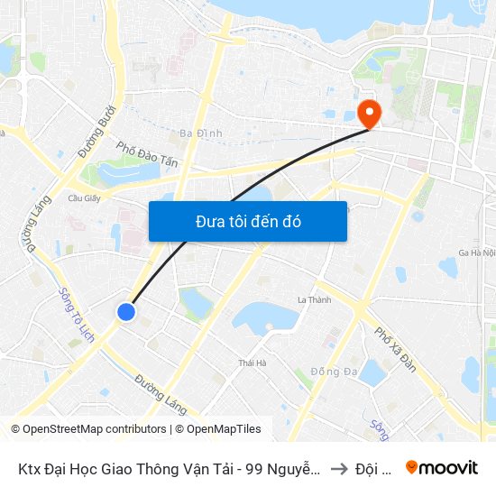 Ktx Đại Học Giao Thông Vận Tải - 99 Nguyễn Chí Thanh to Đội Cấn map