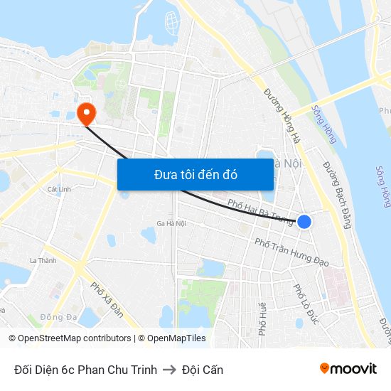 Đối Diện 6c Phan Chu Trinh to Đội Cấn map